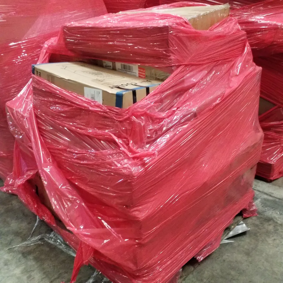 PALLET CONTAINING ASSORTED PRODUCTS INCLUDING AIR COOLER, LED MAKEUP MIRROR, ELECTRIC STANDING DESK & HOLLYWOOD MAKEUP MIRROR 