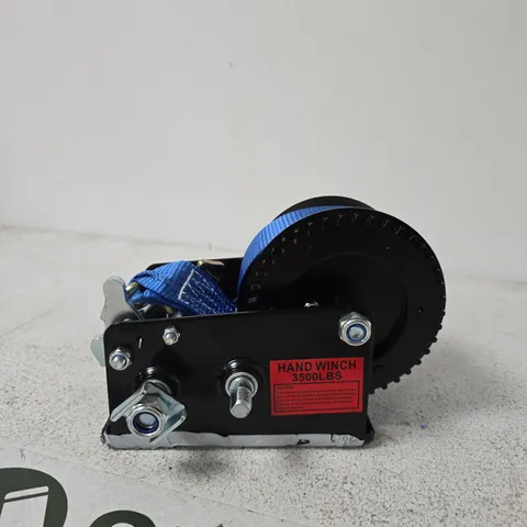 HAND WINCH 3500LBS WITH BLUE STRAP