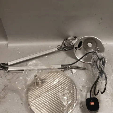 BOXED FROSTED CHROME FREE STANDING ADJUSTABLE FLOOR LIGHT