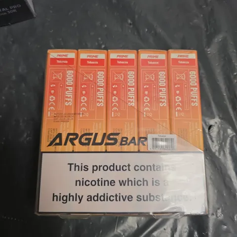 ARGUS BAR DISPOSABLE VAPE – 6000 PUFFS, TOBACCO (6-PACK)