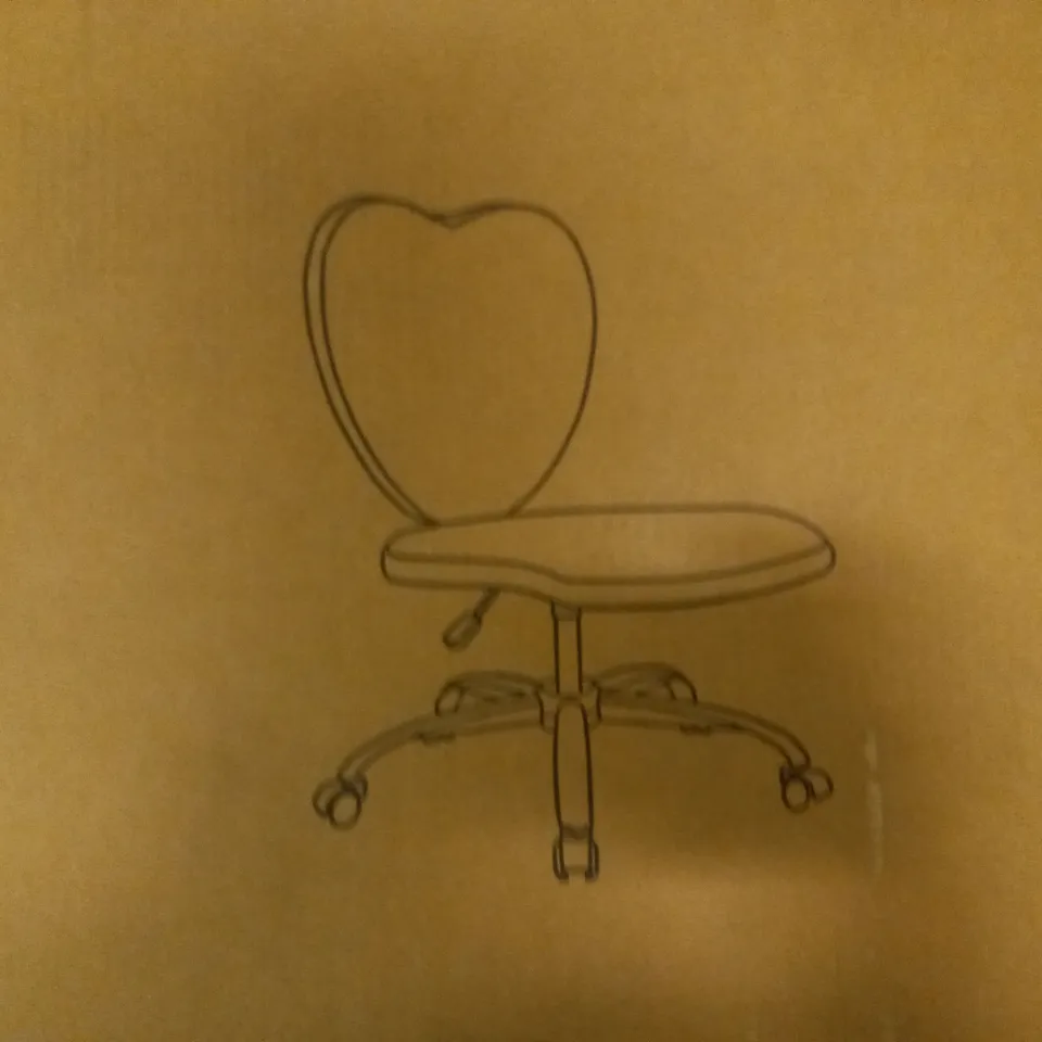 BOXED HEART GREY OFFICE CHAIR 