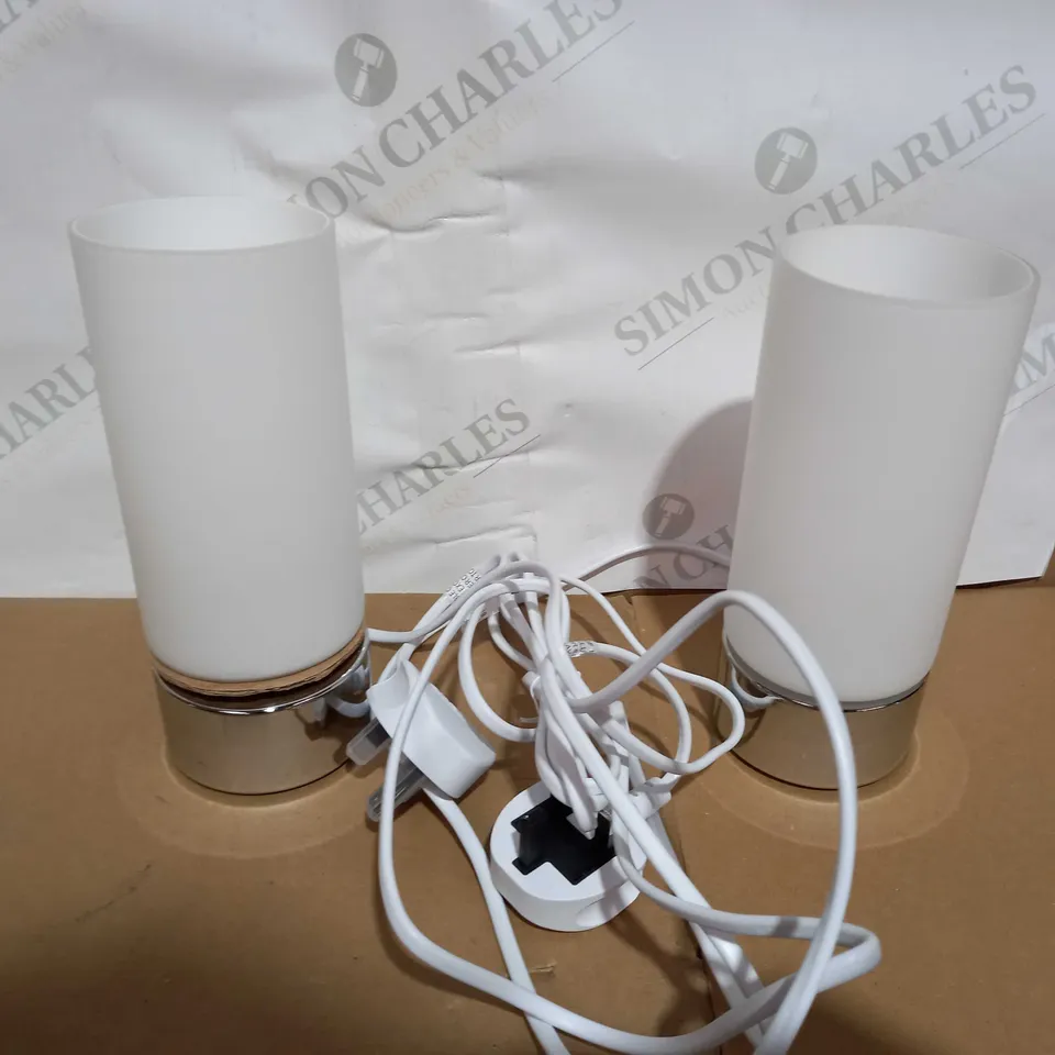 JOHN LEWIS CARA TOUCH LAMP, WHITE - SET OF 2