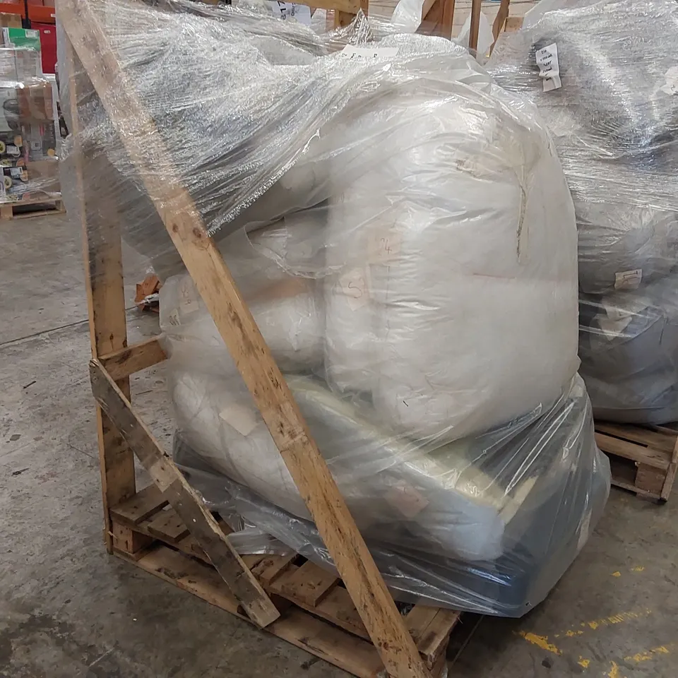 PALLET OF ASSORTED SOFA PARTS AND CUSHIONS 