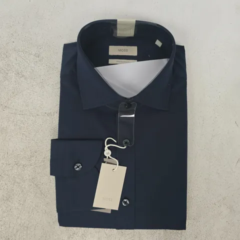 MOSS SHIRT IN NAVY SIZE 16