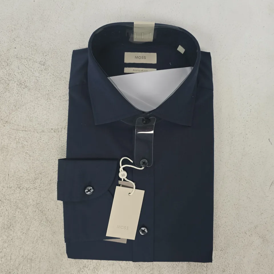 MOSS SHIRT IN NAVY SIZE 16