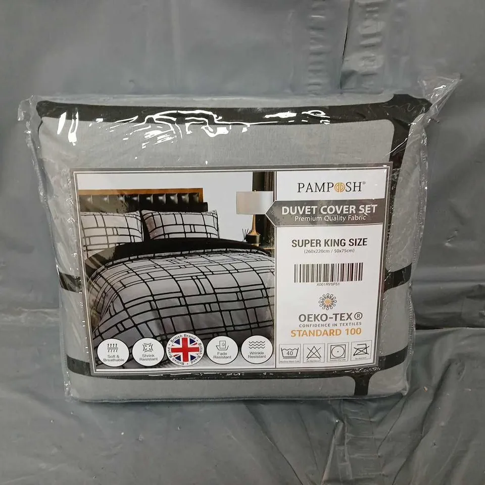 PAMPOSH DUVET COVER SET - SUPER KING 