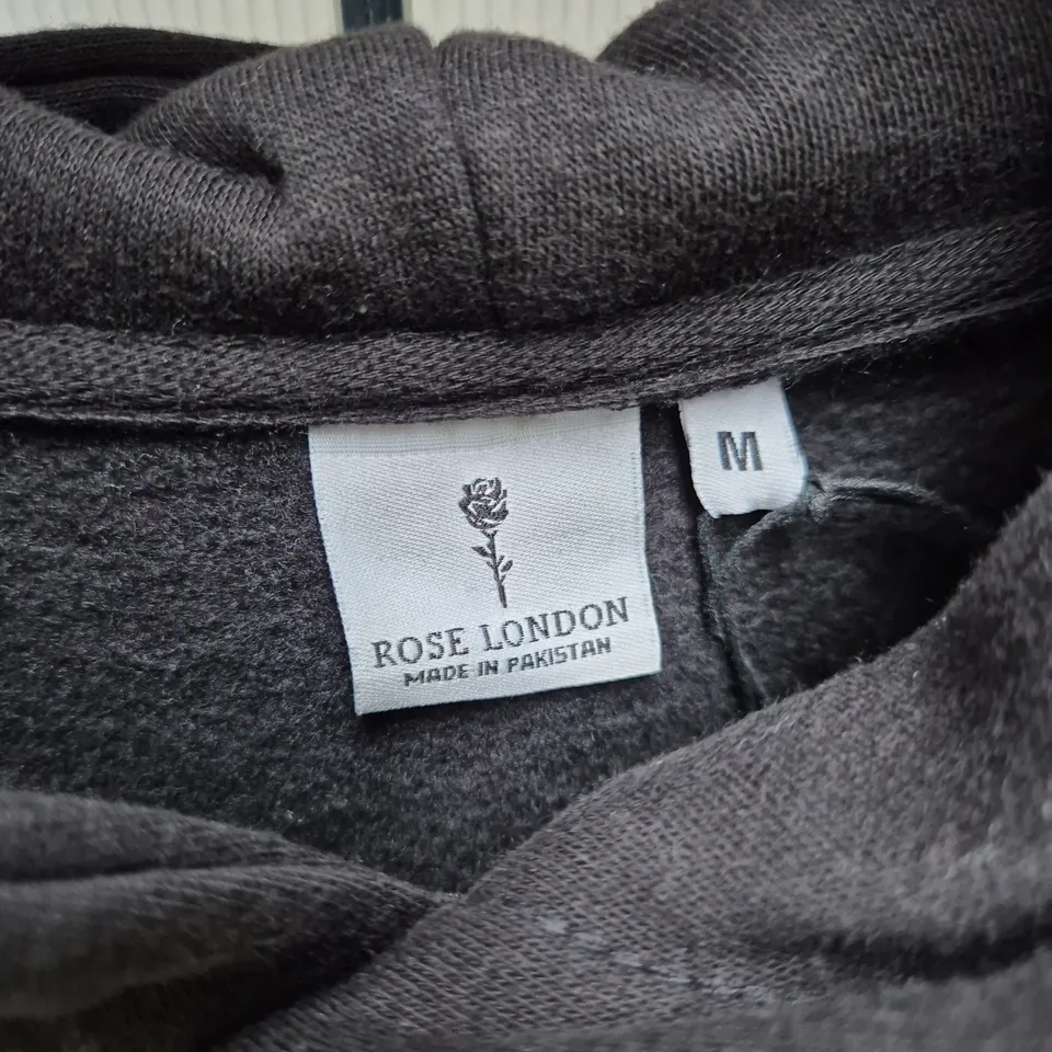 ROSE LONDON BLACK HOODIE – FEVER DREAMS OF PARADISE GRAPHIC (MEDIUM)