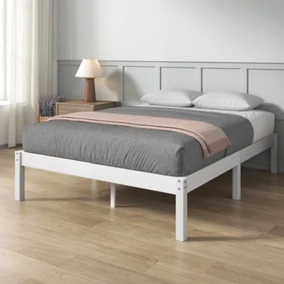 BOXED ASAUNI BAMBOO BED -WHITE-