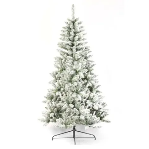 BOXED 7FT NEO HALF FLOCKED SNOW SCANDINAVIAN TIPS SPRUCE FIR ARTIFICIAL CHRISTMAS TREE