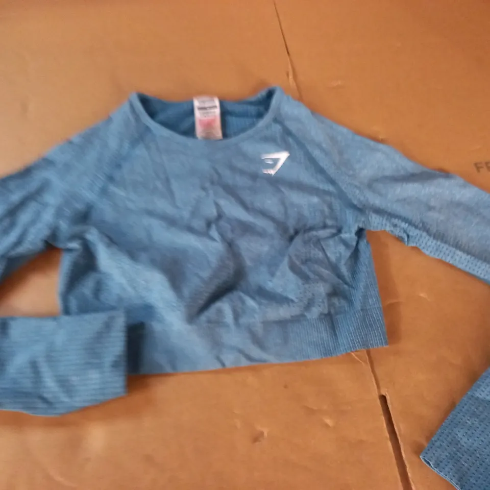 GYMSHARK TEAL LONG SLEEVE TOP - M