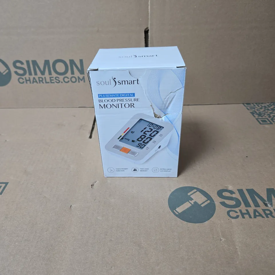 SOULSMART PULSEMATE DIGITAL BLOOD PRESSURE MONITOR BOXED