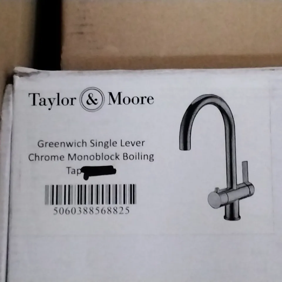 BOXED SINGLE LEVER CHROME MONOBLOCK BOILING TAP 