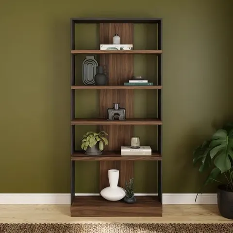 BOXED MARLENE CHUNKY OPEN SHELVES - WALNUT EFFECT (2 BOXES)
