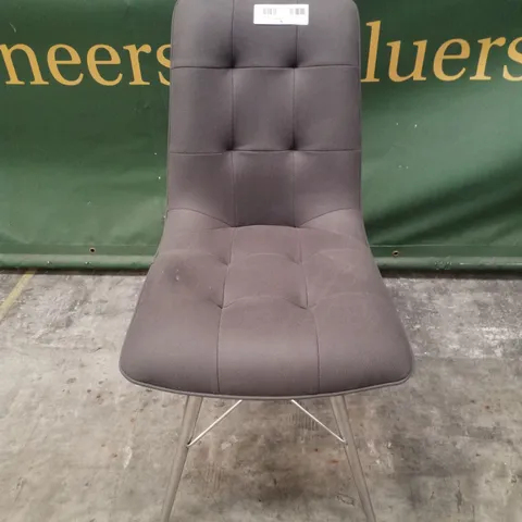 GREY FABRIC DINING CHAIR