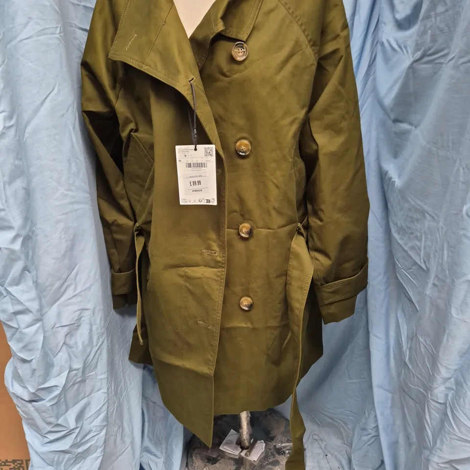 WOMEN'S TRENCH COAT MONA – OLIVE GREEN, UK M