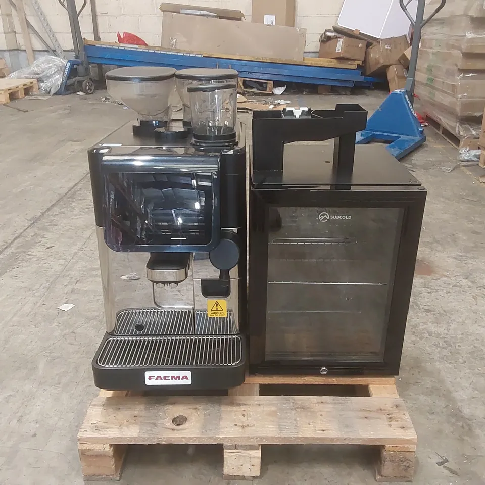 FAEMA X20 CS11H COMMERCIAL COFFEE MACHINE WITH MILK CHILLER/SYRUP STATION
