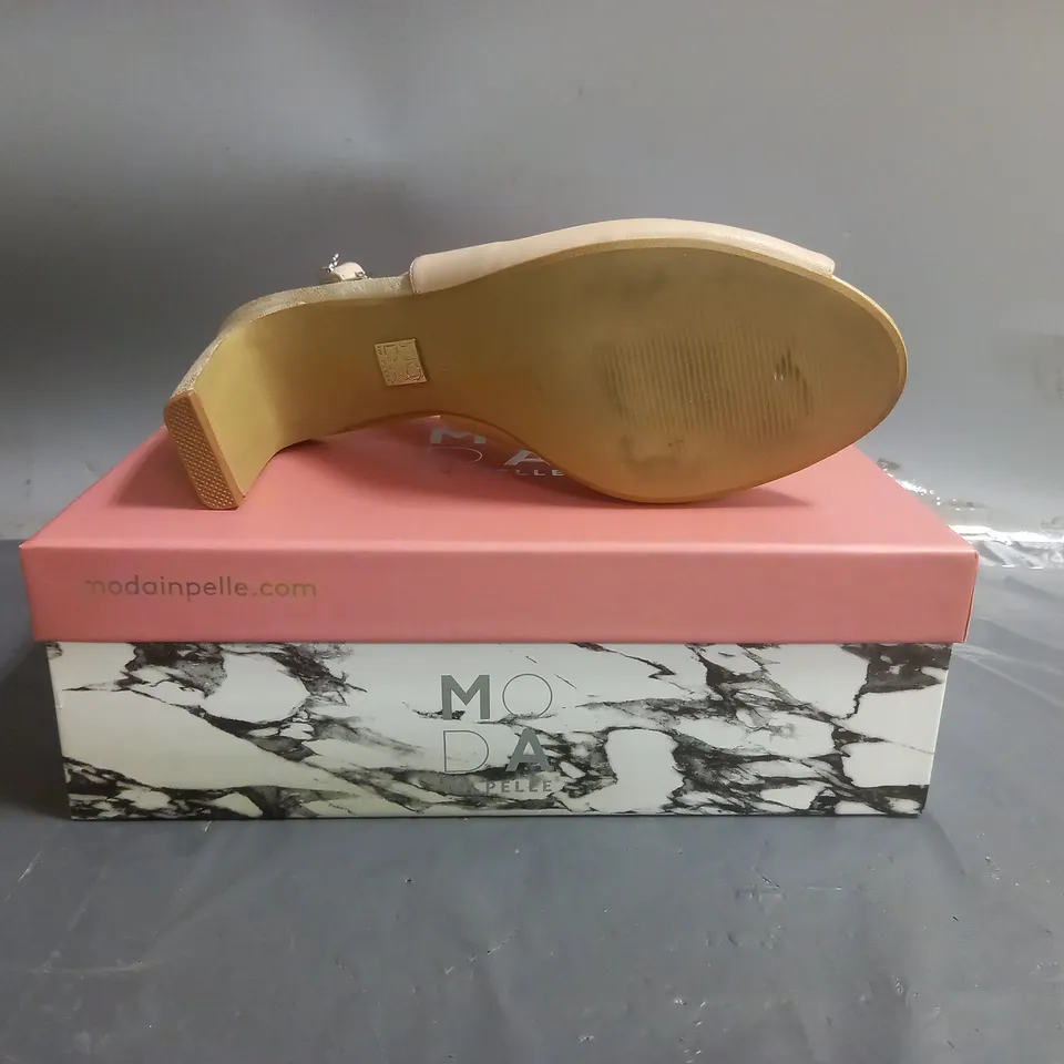 MODA IN PELLE CHRISSI LEATHER PEEP TOE SLINGBACK SANDALS NUDE SIZE EU 40