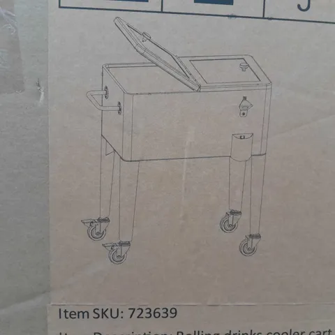 BOXED INNOVATORS ROLLING DRINKS COOLER CART