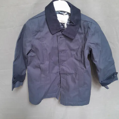 JOHN LEWIS HEIRLOOM COLLECTION WAX COAT IN NAVY SIZE 4 YRS
