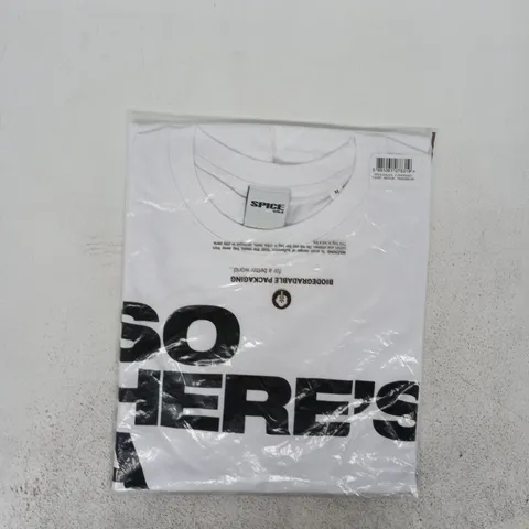 BAGGED SPICE GIRLS OVERSIZED T-SHIRT IN WHITE SIZE MEDIUM