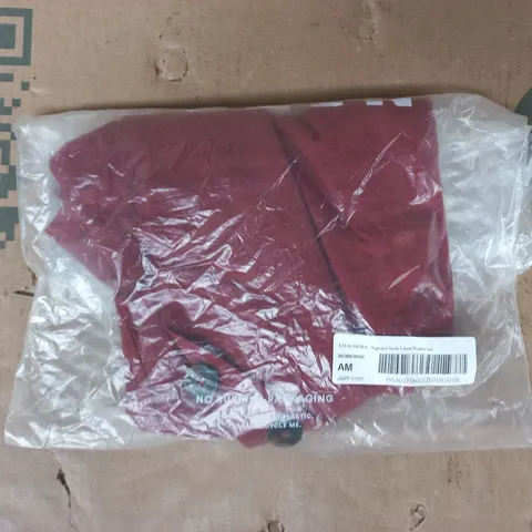 BAGGED BODEN SQUARE NECK LINEN WAISTCOAT IN DEEP RED SIZE 6