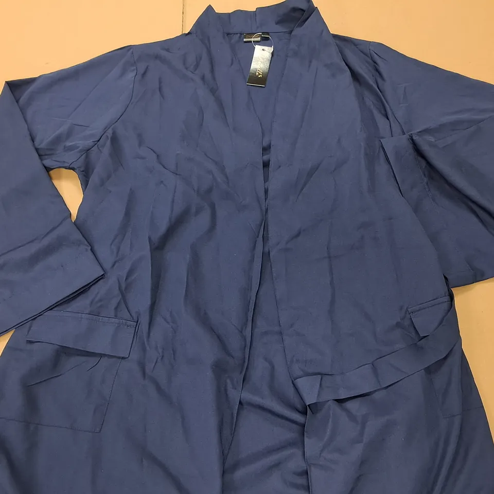 LOT OF 3 BRAND NEW DESTELLO OPEN FRONT LONG LINE NAVY JACKETS - L/XL