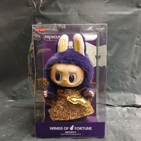 POP MART WINGS OF FORTUNE VINYL PLUSH HANGING CARD – PURPLE LABUBU