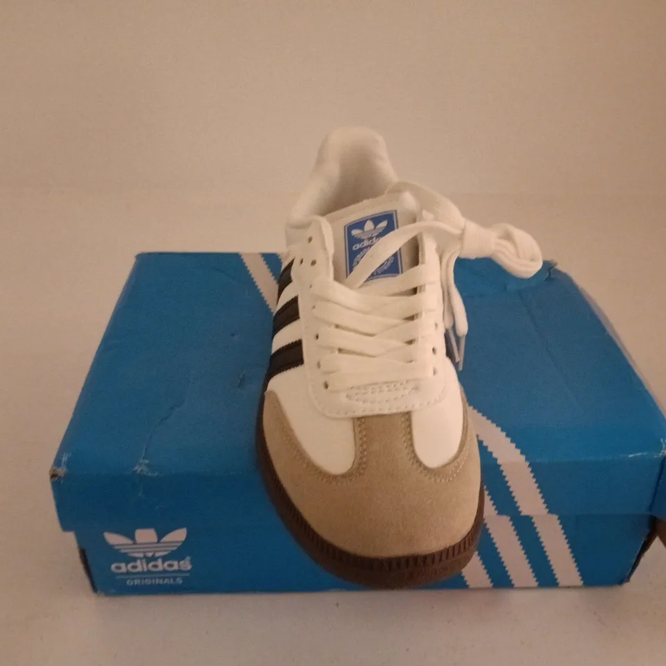 ADIDAS SAMBA WHITE/BROWN UK 6 BOXED