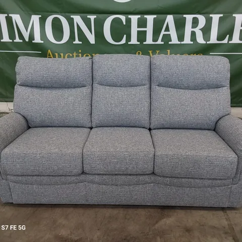 QUALITY BRITISH DESIGNER G PLAN AVON THREE SEATER SOFA AROLA SKY FABRIC