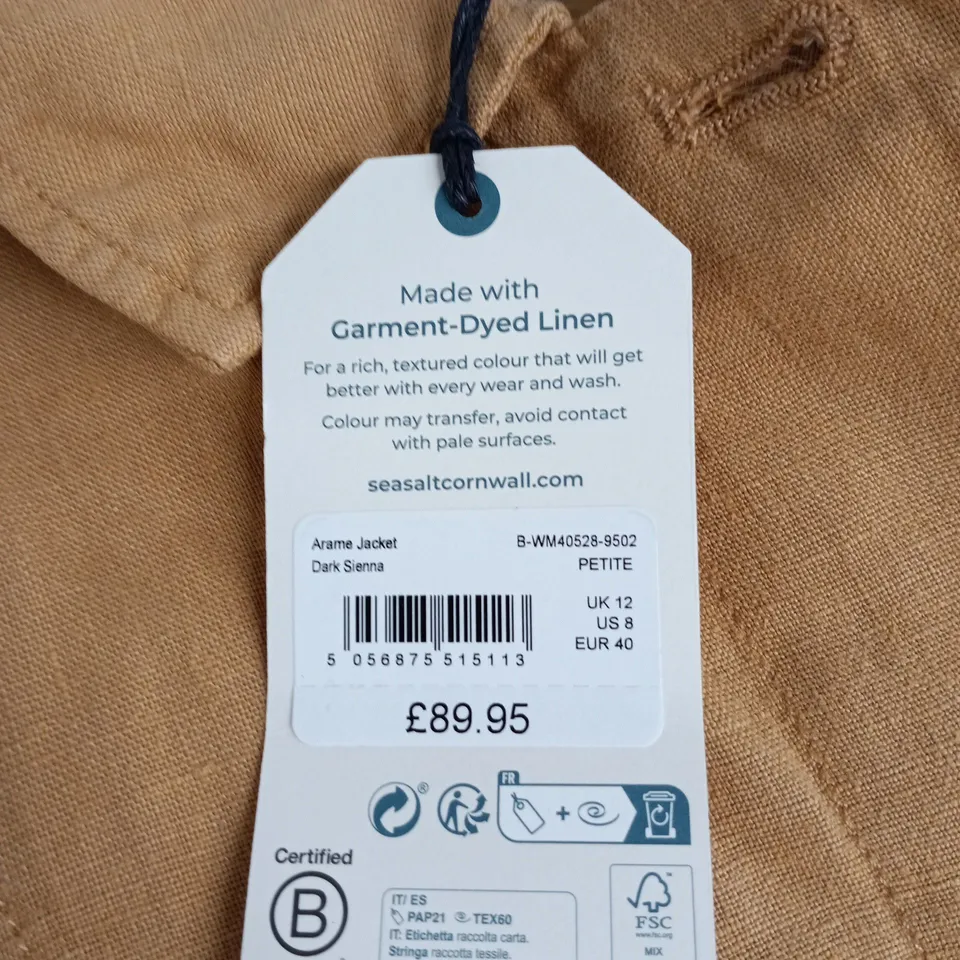SEASALT CORNWALL ARAME JACKET - PETITE, DARK SIENNA, UK 12