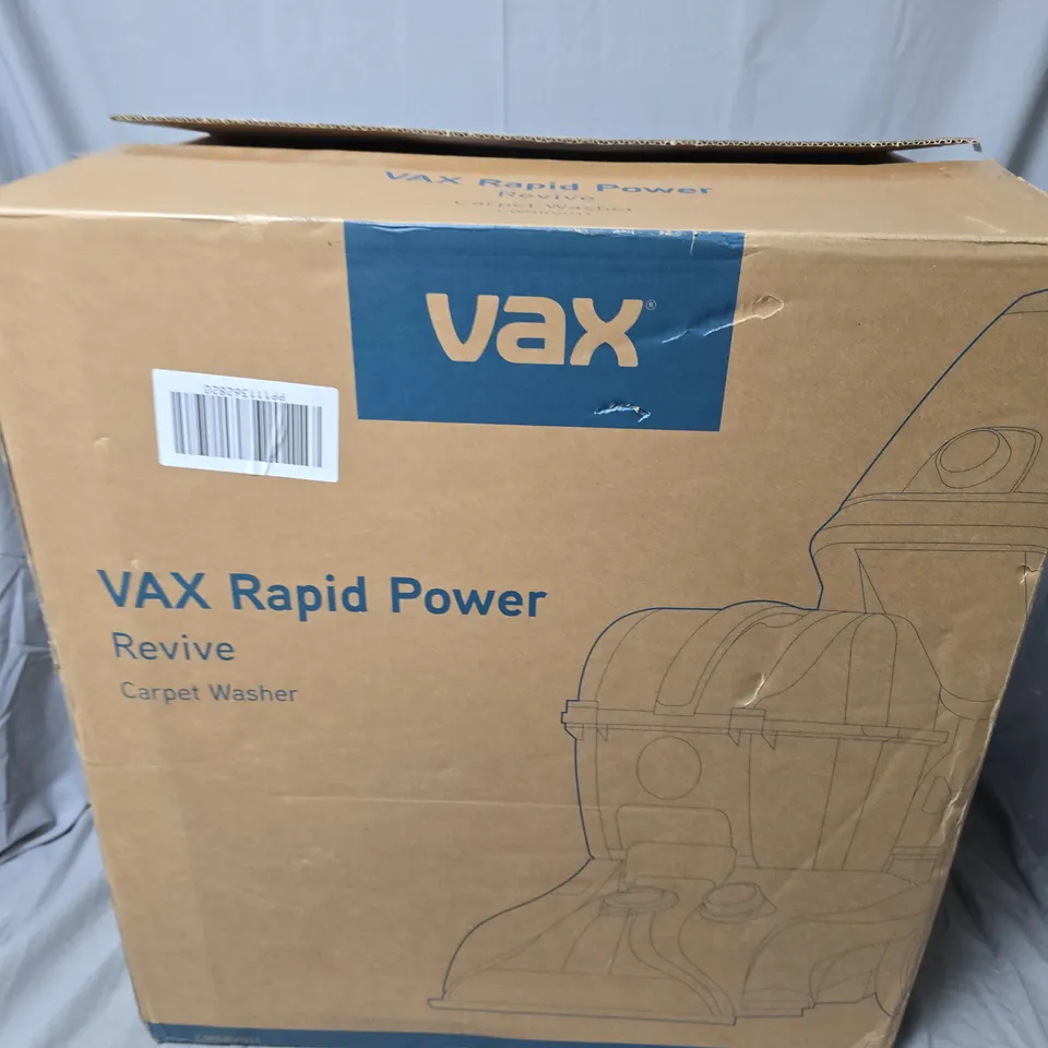 VAX RAPID POWER REVIVE CARPET WASHER – BOXED