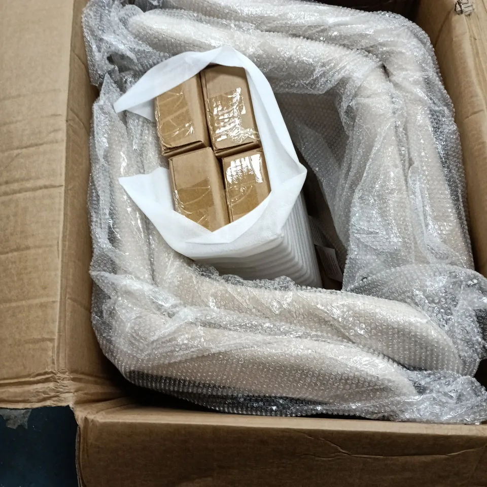 BOXED SET OF 4 FAUX LEATHER DINING CHAIRS - CREAM