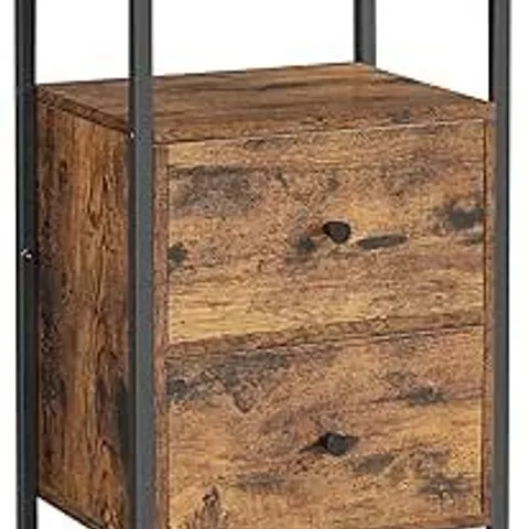 BOXED VASAGLE BEDSIDE TABLE