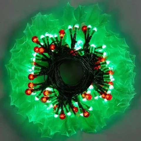 FESTIVE 90 LED HOLLY INDOOR CHRISTMAS LIGHTS
