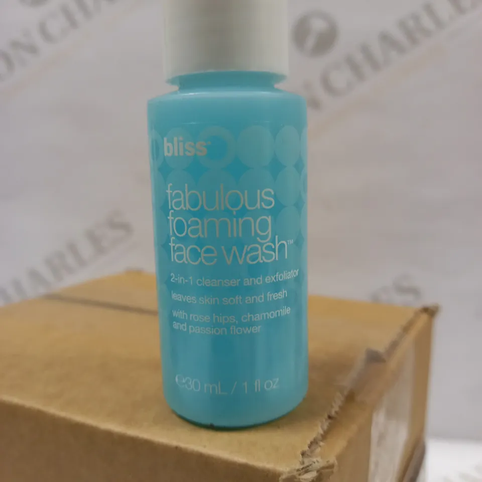 BLISS FABULOUS FOAMING FACE WASH CLEANSER & EXFOLIATOR 30ML x4
