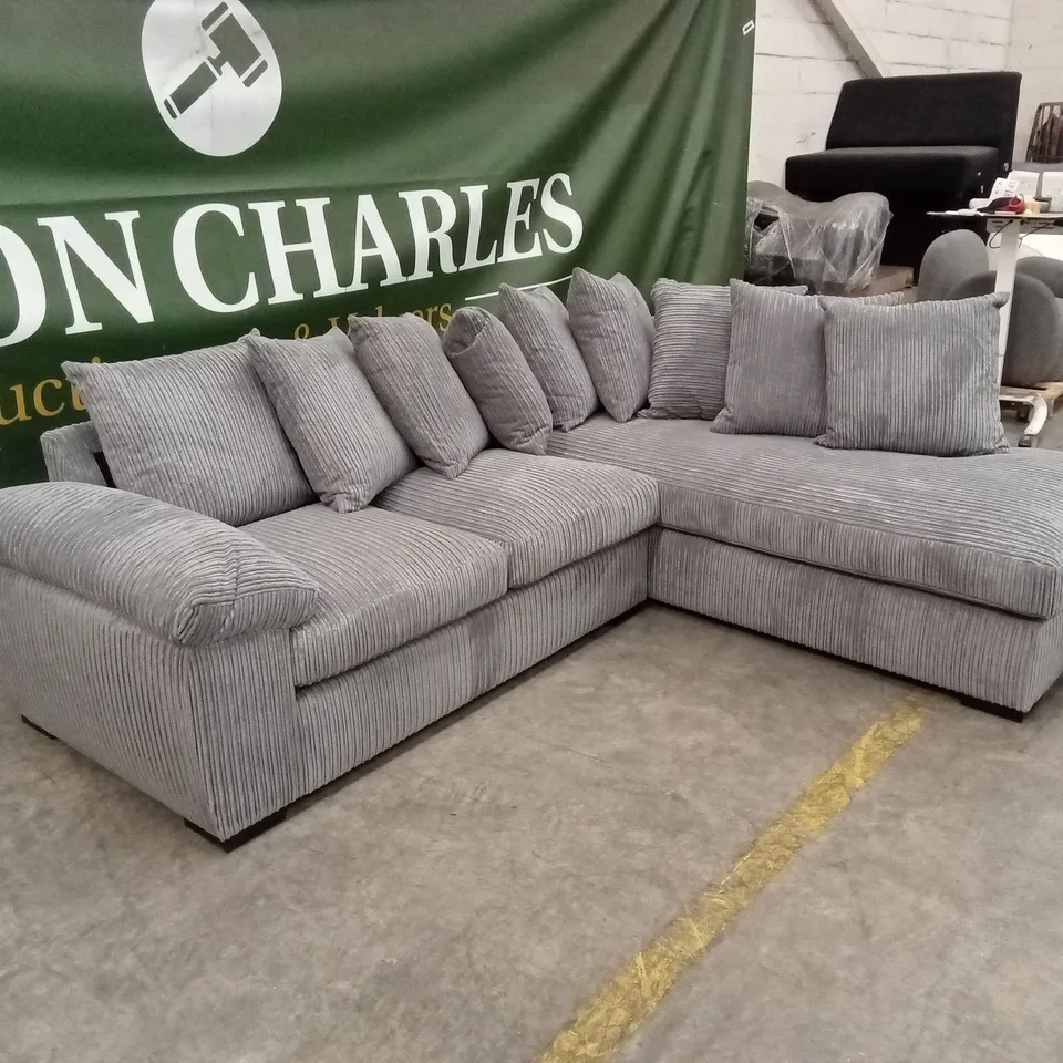 AMALFI RIGHT HAND SCATTER BACK FABRIC CORNER CHAISE SOFA RRP £999