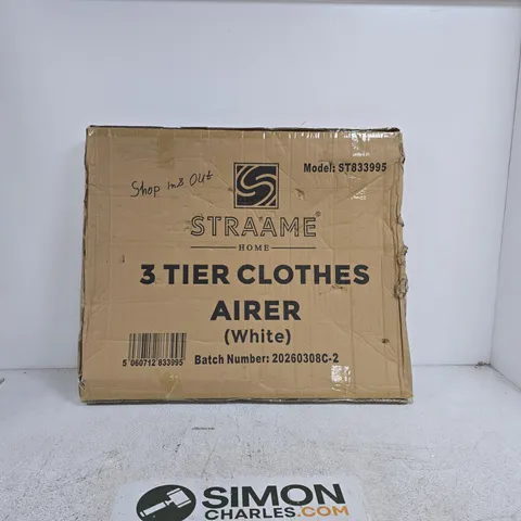 STRAAME HOME 3 TIER CLOTHES AIRER WHITE