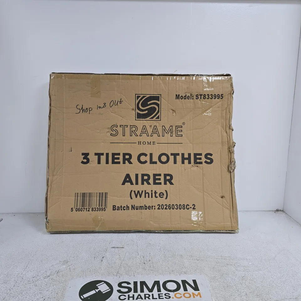 STRAAME HOME 3 TIER CLOTHES AIRER WHITE