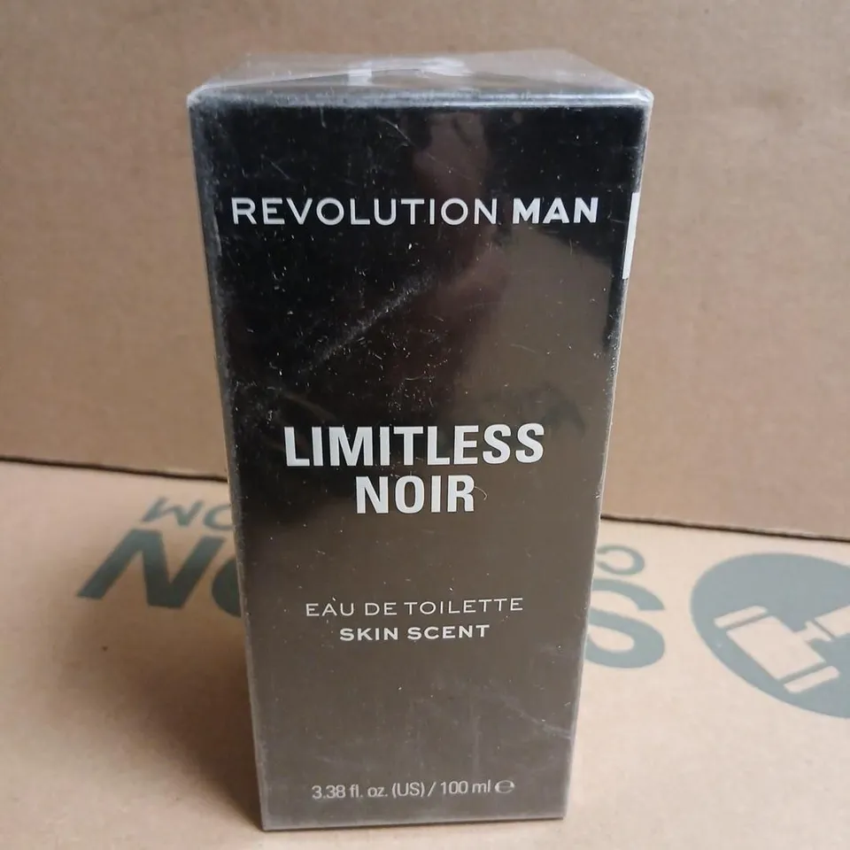 BOXED AND SEALED REVOLUTION MAN LIMITLESS NOIR EAU DE TOILETTE SKIN SCENT 100ML