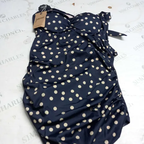 JOANIE CORALIE POLKA DOT WOMENS SWIM COSTUME SIZE M