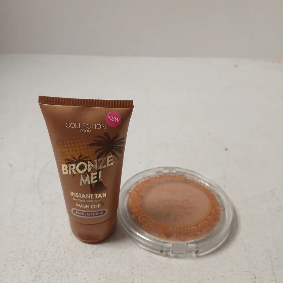 LARGE BOX OF ASSORTED BRONZE ME! COLLECTION 2000 INSTANT TAN SELF-TANNING 