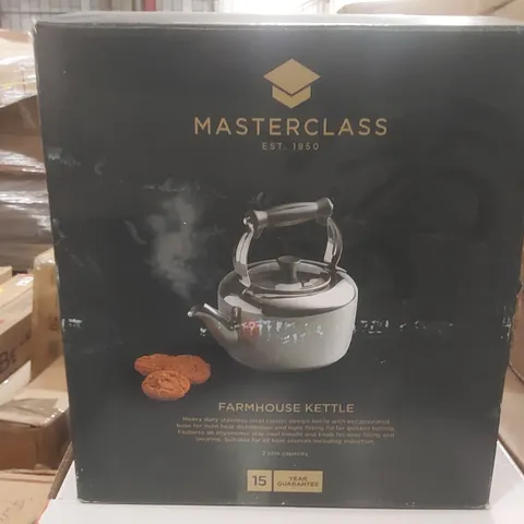 BOXED MASTERCLASS DELUXE STAINLESS STEEL STOVETOP TEA KETTLE