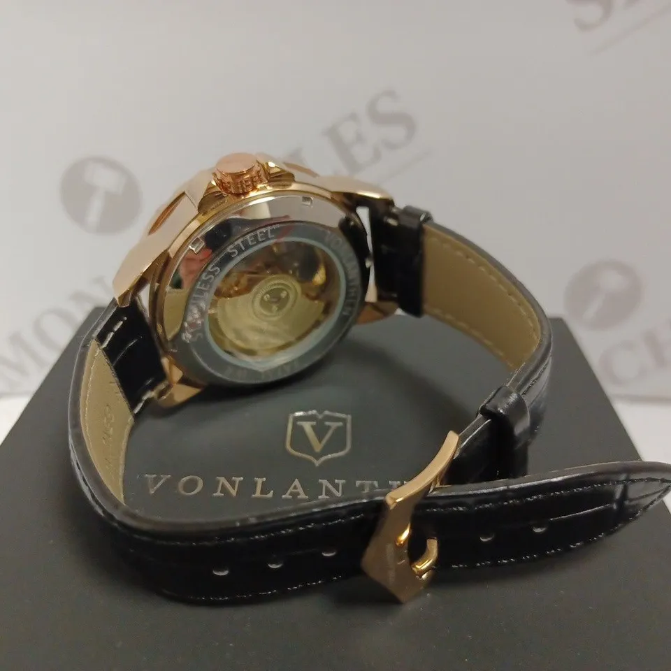 VONLANTHEN CHRONO LEATHER STRAP WATCH