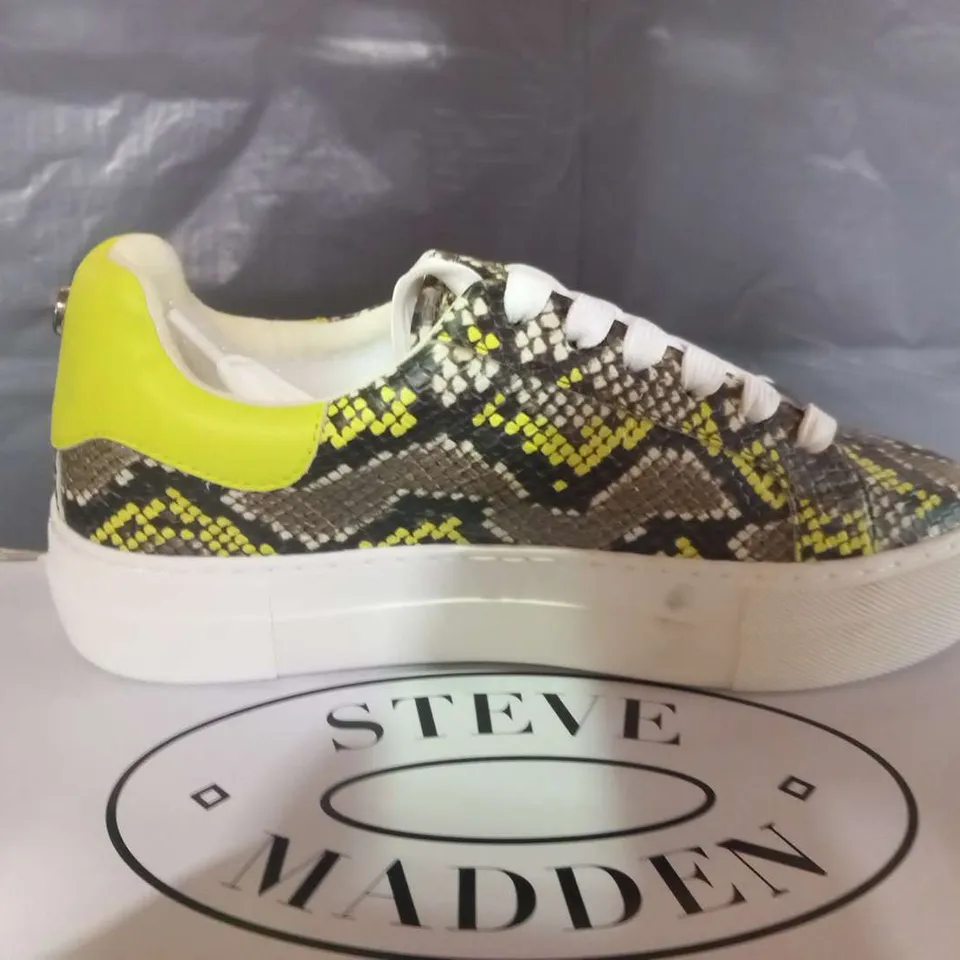 BOXED STEVE MADDEN MERGER SYNTHETIC SNEAKERS SIZE 36