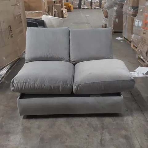 QUALITY DESIGNER GREY VELVET SOFA