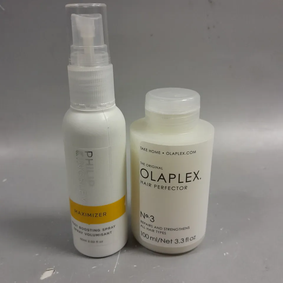 2 HEALTH AND BEAUTY PRODUCTS TO INCLUDE OLAPLEX HAIR PERFECTOR NO.3 (100ML) AND PHILIP KINGSLEY ROOT BOOSTING VOLUME SPRAY (60ML)