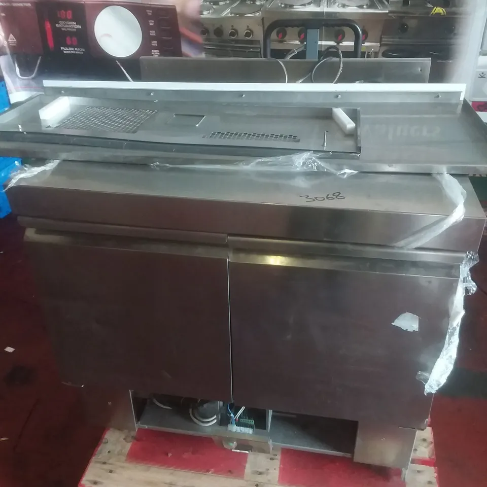 PREP TABLE WITH UNDERCOUNTER FRIDGES 
