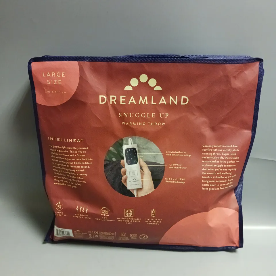 DREAMLAND WARMING THROW LARGE SIZE 120X160CM IN BLACK