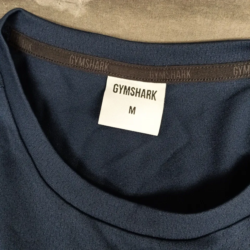GYMSHARK MEN'S T-SHIRT – NAVY, UK M