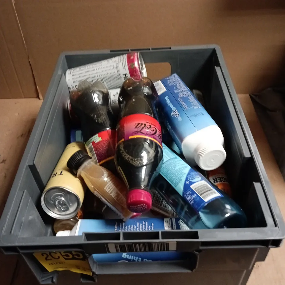 approximately 18 assorted drink items including coca cola cherry zero sugar , zinger fiery ginger shot and do one good thing still water 
